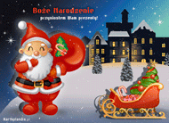 eKartki Boże Narodzenie Mikołaj z prezentami, 