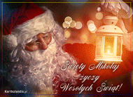 eKartki Boże Narodzenie Święty Mikołaj z życzeniami, 