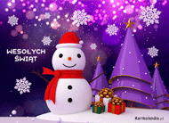 eKartki Kartki elektroniczne - Bożonarodzeniowy Bałwanek Bajecznych Świąt!, 