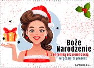 eKartki Kartki elektroniczne - Bożonarodzeniowa Mikołajka Z ogromną przyjemnością, 
