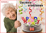 eKartki Kartki elektroniczne - 80 urodziny Z okazji 80 urodzin, 