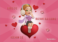 eKartki Miłość - Walentynki Buziaki dla Ciebie, 