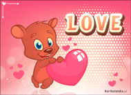 eKartki Miłość - Walentynki Misio mówi - Kocham Cię!, 