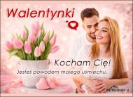 eKartki e-Kartka walentynkowa | Wyślij Darmowe Życzenia Walentynka - Jeden uśmiech jedno serce!, 