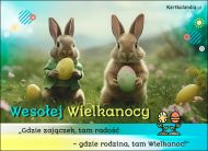 eKartki Darmowe e-kartki wielkanocne | Wyślij Darmowe Życzenia Gdzie zajączek wielkanocny tam radość!, 