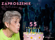 eKartki Zaproszenia 55 urodziny babci, 