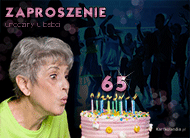 eKartki Zaproszenia 65 urodziny babci, 