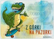 eKartki Kartki elektroniczne - Kartka z krokodylem Z górki na pazurki!, 