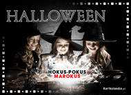 eKartki Kartki elektroniczne - Darmowe e Pocztówki Halloween Hokus Pokus Marokus, 