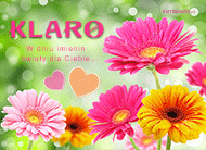 eKartki Kartki elektroniczne - e kartka dla Klary Kwiaty dla Klary, 