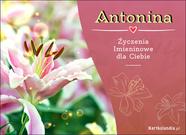 Antonina - Życzenia Imieninowe
