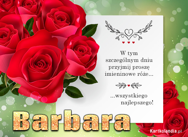 Bukiet róż dla Barbary
