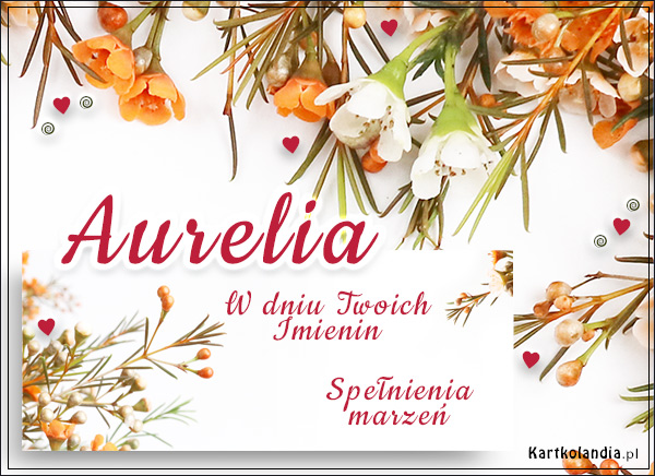 Imieniny Aurelii - Usłane kwiatami