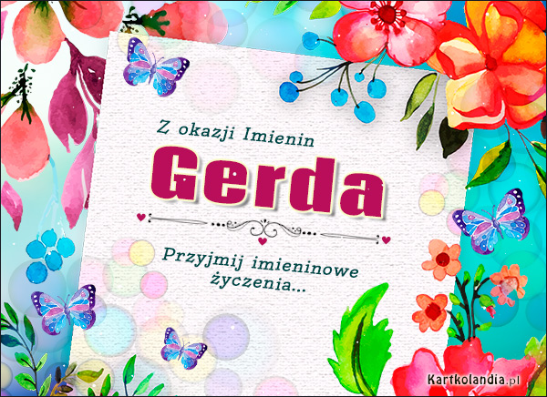 Imieniny Gerdy - Usłane kwiatami