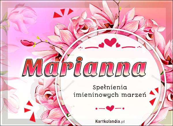 Życzenia na Imieniny dla Marianny