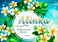 eKartki Imienne Damskie Alinka - Tropikalne Imieniny, 