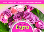 eKartki Imienne Damskie Bogna - Róże na Imieniny, 