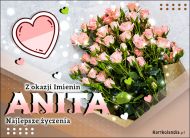 eKartki Imienne Damskie Bukiet róż dla Anity, 