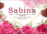 eKartki Imienne Damskie Imieninowe róże dla Sabiny, 