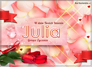 eKartki Kartki elektroniczne - e-Kartka imieninowa dla Julii Julia - W dniu Twoich Imienin, 
