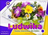 eKartki Imienne Damskie Kwiaty imieninowe dla Ludwiki, 
