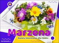eKartki Imienne Damskie Kwiaty imieninowe dla Marzeny, 