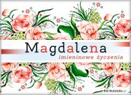 eKartki Imienne Damskie Magdalena - Kwiaty na Imieniny, 