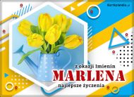 eKartki Imienne Damskie Marlena - Imieninowy bukiet tulipanów, 
