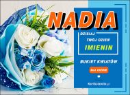 eKartki Imienne Damskie Nadia - Bukiet Kwiatów, 