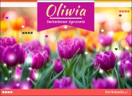 eKartki Imienne Damskie Oliwia - Tulipany dla Ciebie, 