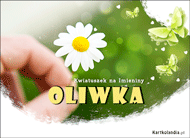 eKartki Imienne Damskie Oliwka - Kwiatuszek na Imieniny, 