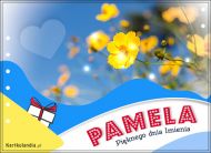 eKartki Imienne Damskie Pamela - Pięknego dnia Imienia, 