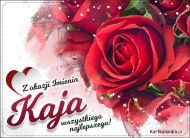 eKartki Imienne Damskie Róże z życzeniami dla Kai, 