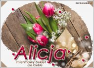 eKartki Imienne Damskie Tulipany z życzeniami dla Alicji, 