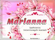 eKartki Kartki elektroniczne - Kwiaty Życzenia na Imieniny dla Marianny, 
