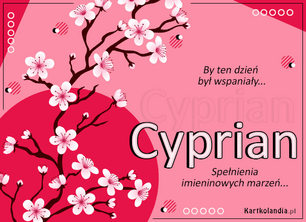 Cyprian - Kartka Imieninowa