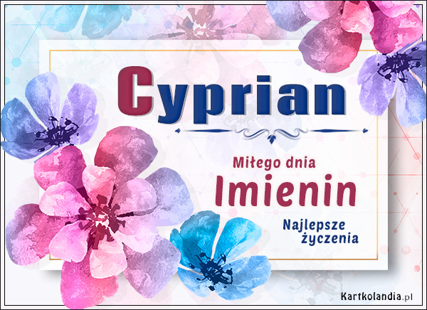Cyprian - Miłego dnia Imienin