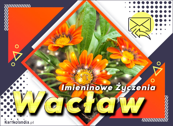 Kartka z kwiatami dla Wacława