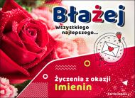 eKartki Imienne Męskie Błażej - Imieninowa róża dla Ciebie, 