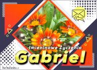 eKartki Imienne Męskie Kartka z kwiatami dla Gabriela, 