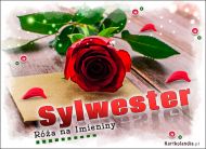 eKartki Kartki elektroniczne - Kartka imieninowa dla Sylwestra Róża na Imieniny dla Sylwestra, 