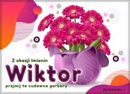 eKartki Imienne Męskie Wiktor - Kwiaty dla Ciebie, 