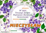 eKartki Imienne Męskie Życzenia usłane kwiatami dla Mieczysława, 