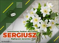eKartki Imienne Męskie Bukiecik kwiatów dla Sergiusza, 