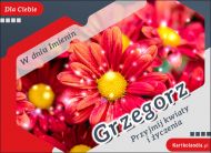 eKartki Kartki elektroniczne - 100 lat Kwiaty z życzeniami dla Grzegorza, 