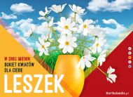 eKartki Imienne Męskie Leszek - Bukiet kwiatów, 