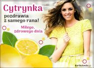 eKartki Codzienne - Dni Tygodnia Cytrynka pozdrawia z samego rana!, 