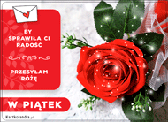 eKartki Codzienne - Dni Tygodnia Przesyłam różę w Piątek, 