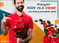 eKartki Codzienne - Dni Tygodnia Przesyłam róże!, 