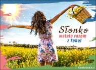 eKartki Kartki elektroniczne - Wiosenne Pozdrowienia Słonko wstało razem z Tobą!, 